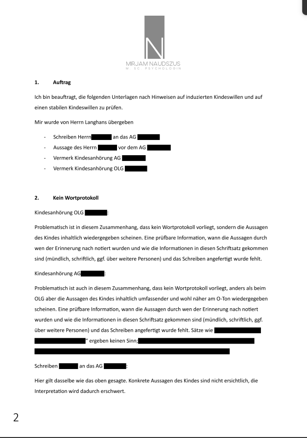 Manipulation des Kindes prüfen ab 500 €